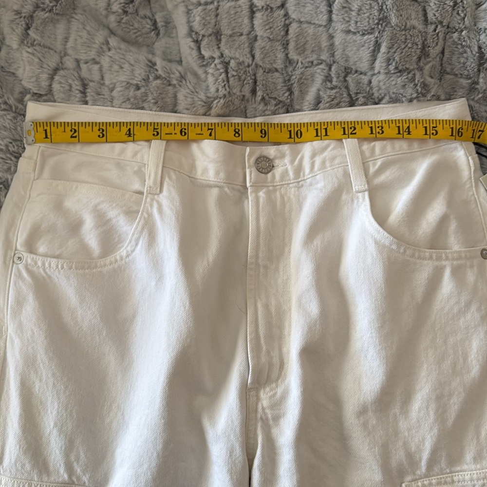 NWT Agolde Minka Cargo Jean 30 White, Relaxed Fit High Rise, 💯 organic cotton! - Picture 9 of 9